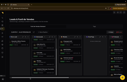 Demonstração: Kanban de vendas